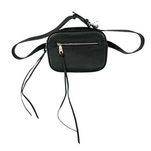 Rebecca Minkoff Black Pebbled Leather Belt Bag